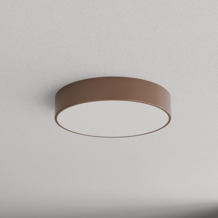 Brilagi - Loftlampe til badeværelset med bevægelses- og skumringssensor CLARE 3xE27/24W/230V Ø 40 cm brun IP54