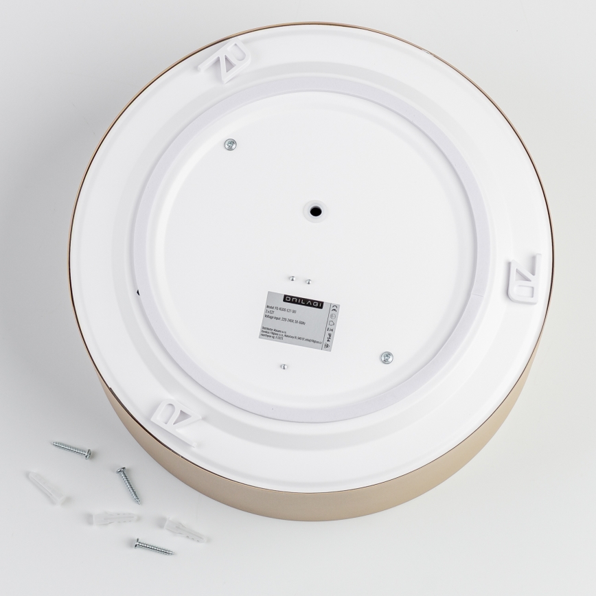 Brilagi - Loftlampe til badeværelse POOL 2xE27/15W/230V Ø 30 cm IP54 beige