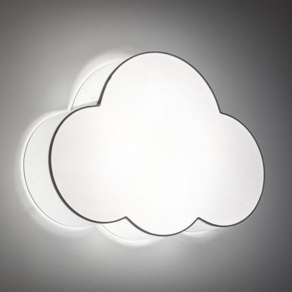 Brilagi - Loftlampe til børn NIMBUS 4xE27/15W/230V grå