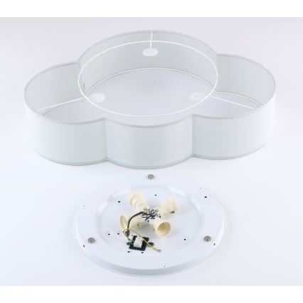 Brilagi - Loftlampe til børn NIMBUS 4xE27/15W/230V grå