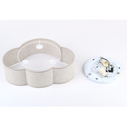 Brilagi - Loftlampe til børn NIMBUS MINI 2xE27/15W/230V 31x43 beige