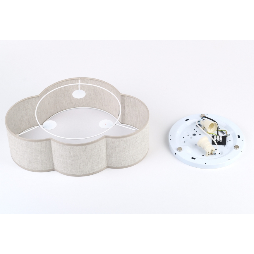 Brilagi - Loftlampe til børn NIMBUS MINI 2xE27/15W/230V 31x43 beige
