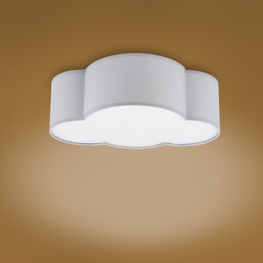 Brilagi - Loftlampe til børn NIMBUS MINI 2xE27/15W/230V grå