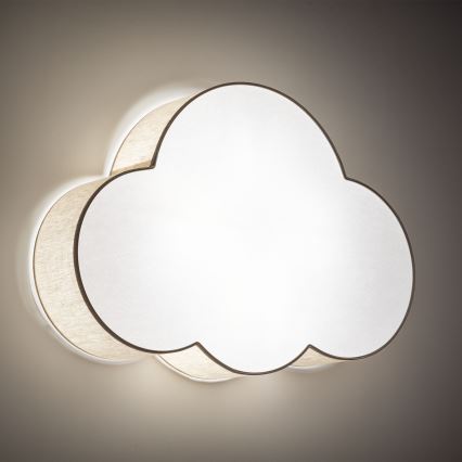 Brilagi - Loftlampe til børneværelset NIMBUS 4xE27/15W/230V 46x63 cm beige