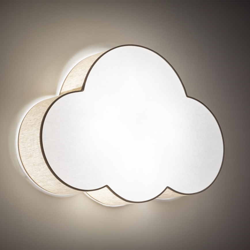 Brilagi - Loftlampe til børneværelset NIMBUS 4xE27/15W/230V 46x63 cm beige