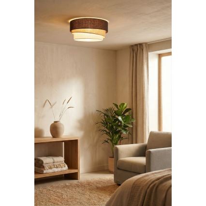 Brilagi - Loftlampe TRIO 1xE27/60W/230V Ø 40 cm brun/beige/hvid