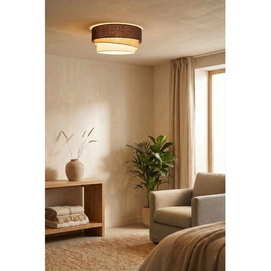 Brilagi - Loftlampe TRIO 1xE27/60W/230V Ø 40 cm brun/beige/hvid