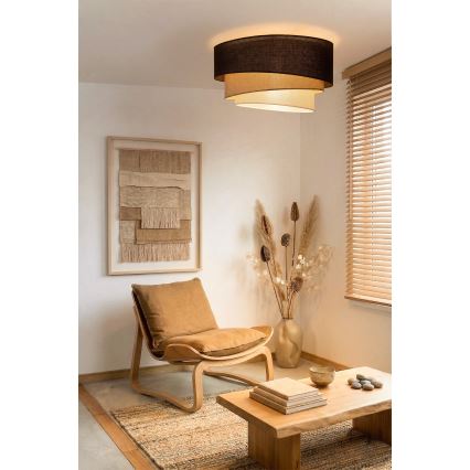 Brilagi - Loftlampe TRIO 3xE27/60W/230V Ø 60 cm brun/beige/hvid