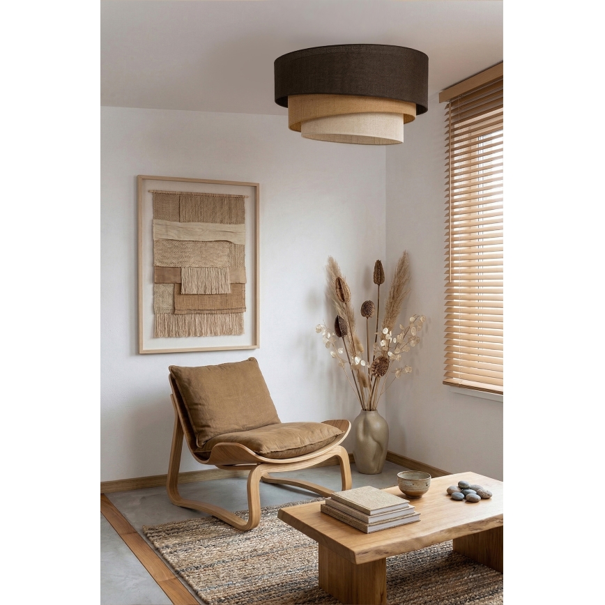 Brilagi - Loftlampe TRIO 3xE27/60W/230V Ø 60 cm brun/beige/hvid
