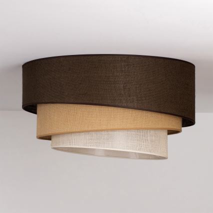 Brilagi - Loftlampe TRIO 3xE27/60W/230V Ø 60 cm brun/beige/hvid