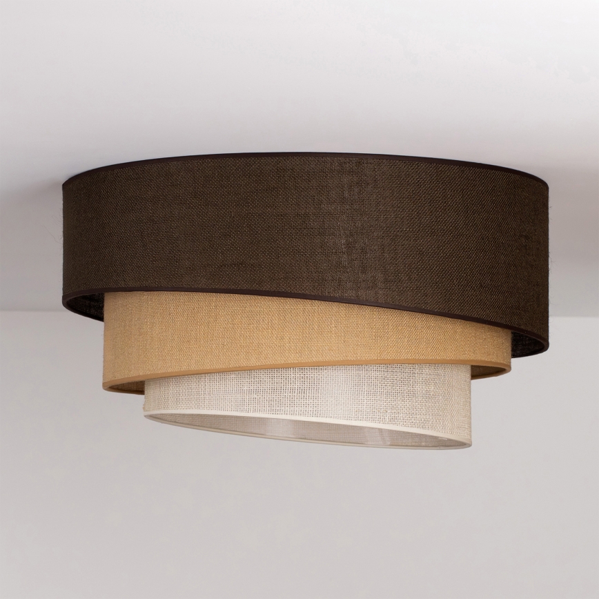 Brilagi - Loftlampe TRIO 3xE27/60W/230V Ø 60 cm brun/beige/hvid