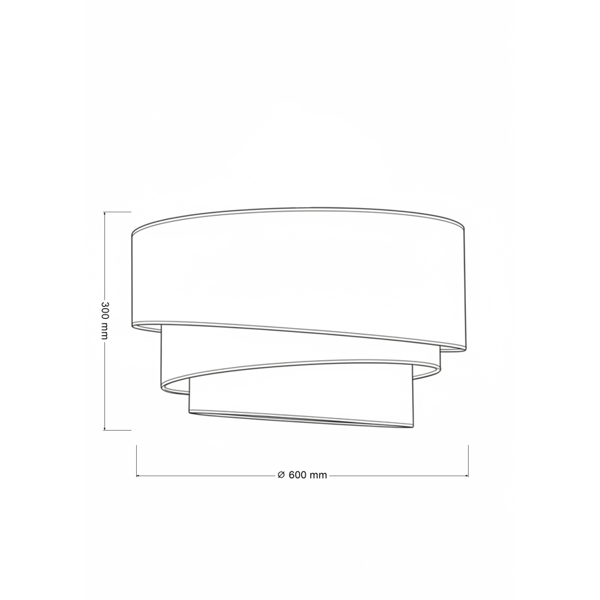 Brilagi - Loftlampe TRIO 3xE27/60W/230V Ø 60 cm brun/beige/hvid