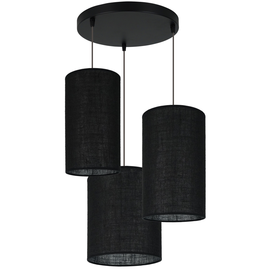 Brilagi - Loftlampe på kabel TUBES 3xE27/15W/230V sort