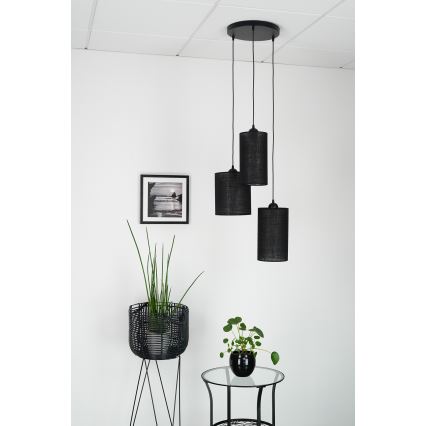 Brilagi - Loftlampe på kabel TUBES 3xE27/15W/230V sort