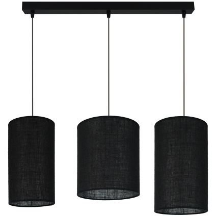 Brilagi - Loftlampe på kabel TUBES 3xE27/15W/230V sort