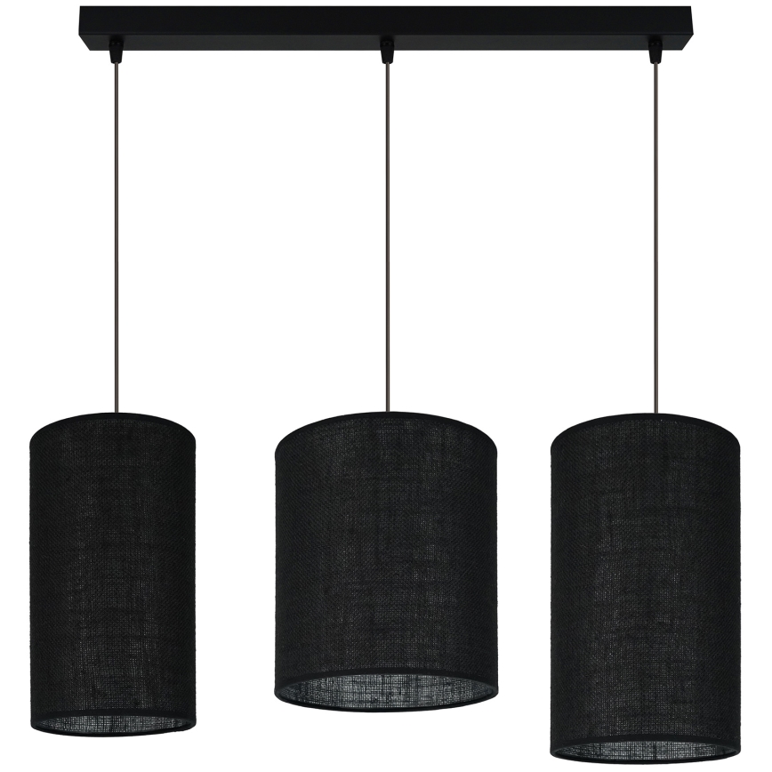 Brilagi - Loftlampe på kabel TUBES 3xE27/15W/230V sort