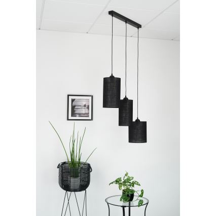 Brilagi - Loftlampe på kabel TUBES 3xE27/15W/230V sort