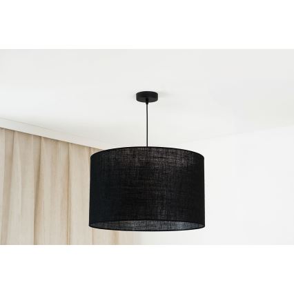 Brilagi - Loftlampe på kabel TUBES ROLLER 1xE27/15W/230V Ø 50 cm sort