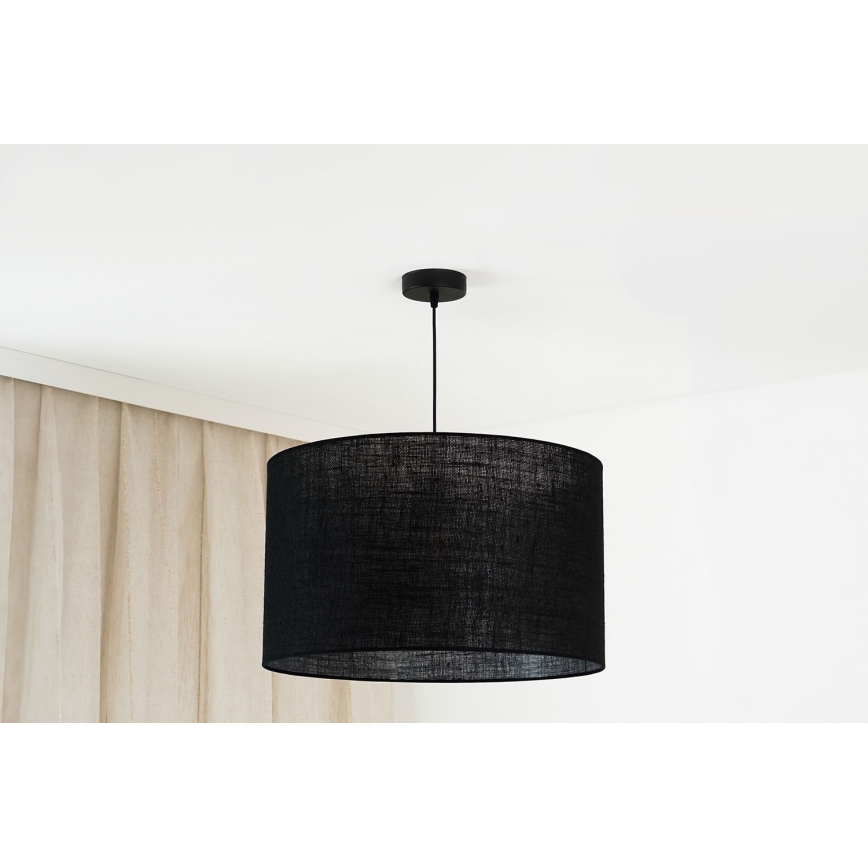 Brilagi - Loftlampe på kabel TUBES ROLLER 1xE27/15W/230V Ø 50 cm sort