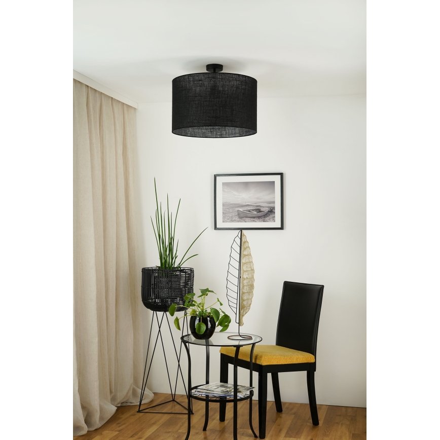 Brilagi - Loftlampe TUBES ROLLER 1xE27/15W/230V Ø 50 cm sort