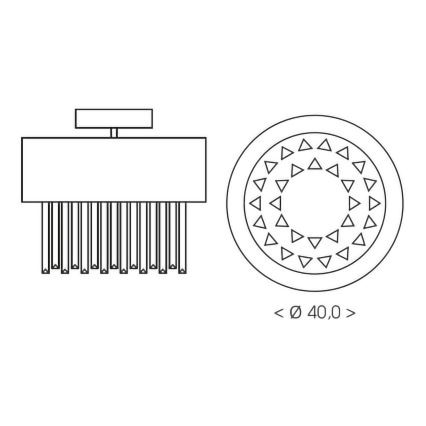 BRILAGI - Loftlampe VERVE 4xE14/40W/230V Ø 40 cm sort