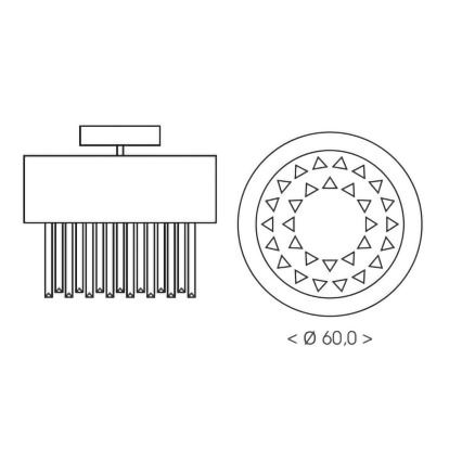 BRILAGI - loftlampe VERVE 6xE14/40W/230V Ø 60 cm, guld