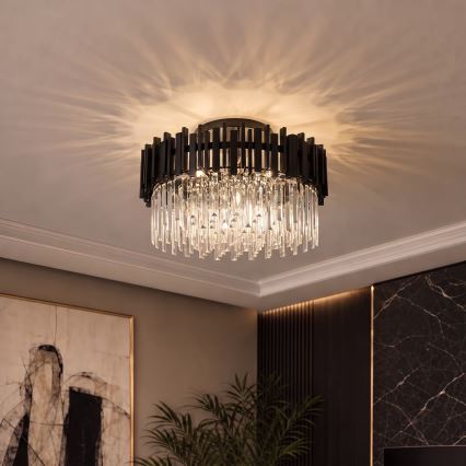 BRILAGI - Loftlampe VERVE 6xE14/40W/230V Ø 60 cm sort