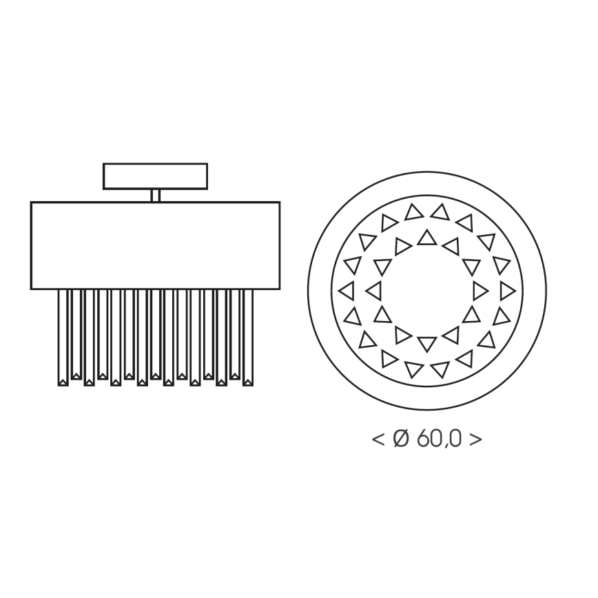 Brilagi - Loftlampe VERVE 6xE14/40W/230V Ø 60 cm sort