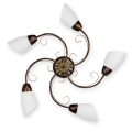 BRILAGI - Loftlampe VINE 5xE27/40W/230V Ø 75 cm patina/messing