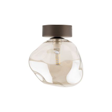 Brilagi - Loftlampe VULCANO 1xG9/8W/230V bronzefarvet/røget beige
