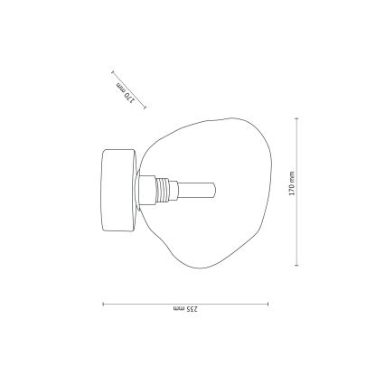 Brilagi - Loftlampe VULCANO 1xG9/8W/230V bronzefarvet/røget beige