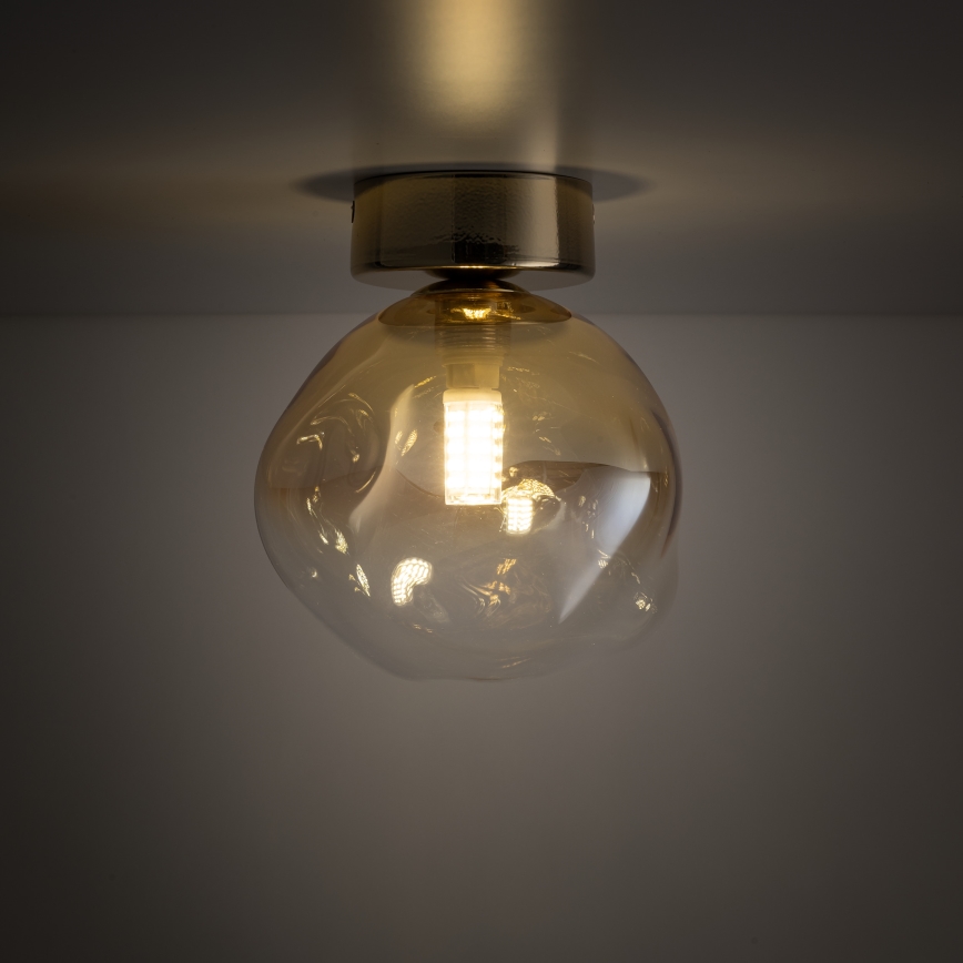 Brilagi - Loftlampe VULCANO 1xG9/8W/230V guld/røget beige