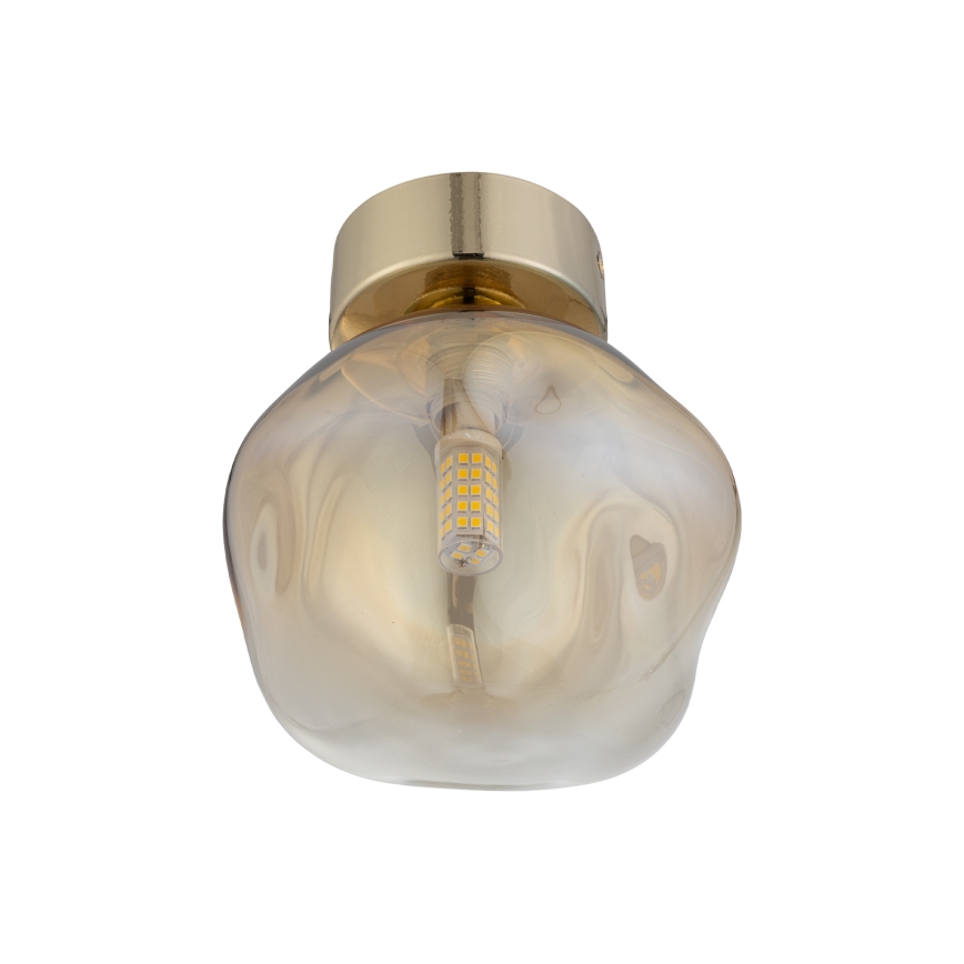 Brilagi - Loftlampe VULCANO 1xG9/8W/230V guld/røget beige