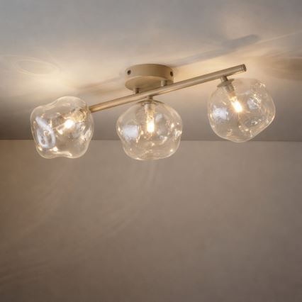 Brilagi - Loftlampe VULCANO 3xG9/8W/230V beige/røgbeige