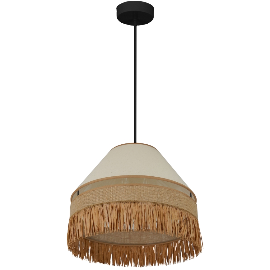 Brilagi - Loftlampe på kabel WINNETOU AVIGNION 1xE27/15W/230V Ø 35 cm brun/creme