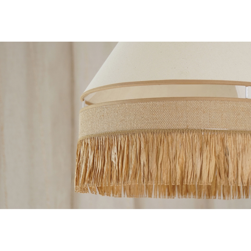 Brilagi - Loftlampe på kabel WINNETOU AVIGNION 1xE27/15W/230V Ø 35 cm brun/creme