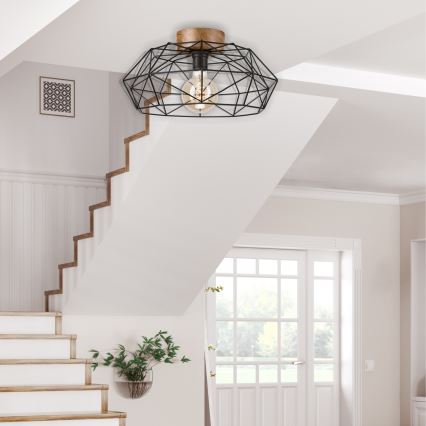 Brilagi - Loftlampe WOODY BASKET 1xE27/60W/230V eg