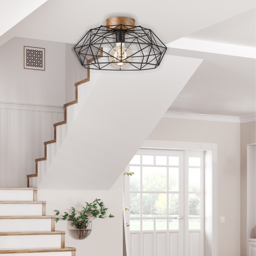 Brilagi - Loftlampe WOODY BASKET 1xE27/60W/230V eg