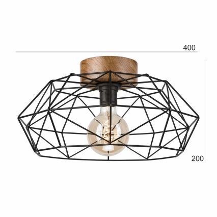 Brilagi - Loftlampe WOODY BASKET 1xE27/60W/230V eg