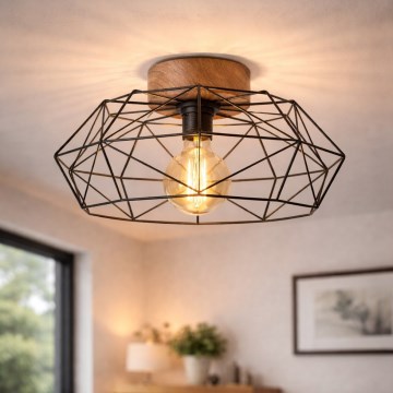 Brilagi - Loftlampe WOODY BASKET 1xE27/60W/230V Ø 40 cm egetræ