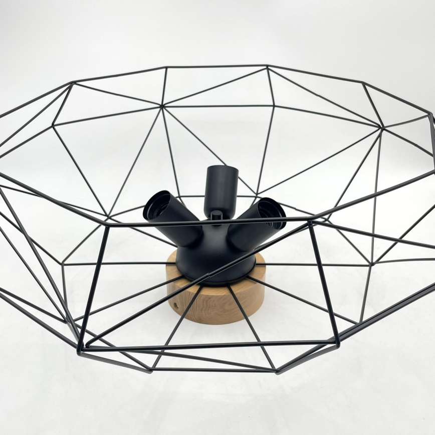 Brilagi - Loftlampe WOODY BASKET 3xE27/60W/230V Ø 60 cm eg