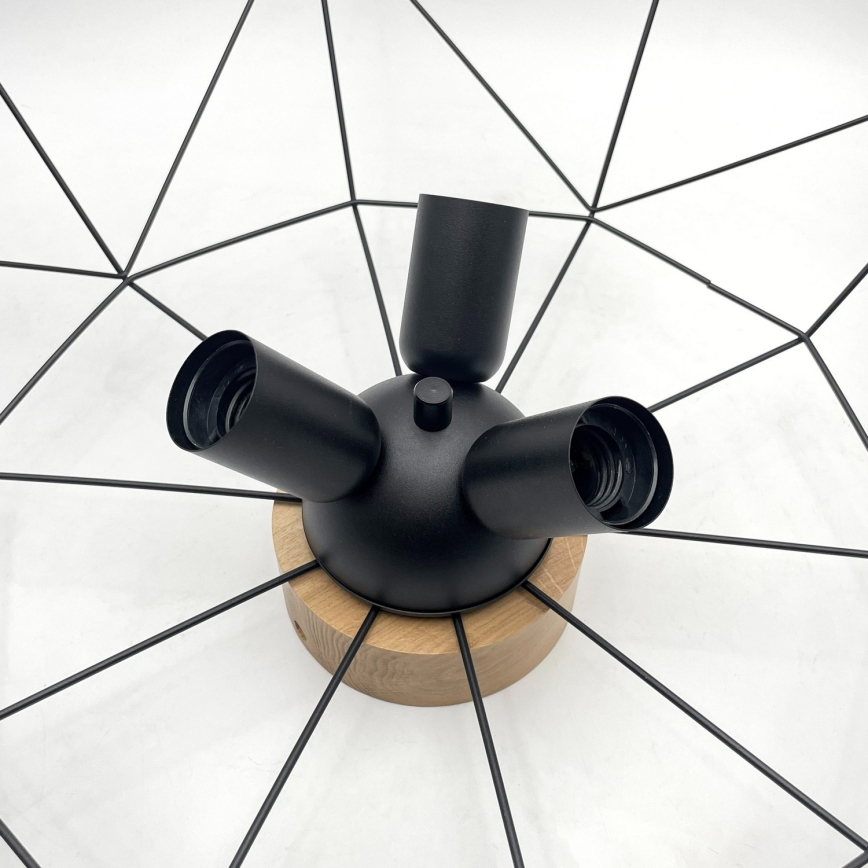 Brilagi - Loftlampe WOODY BASKET 3xE27/60W/230V Ø 60 cm eg