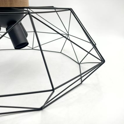 Brilagi - Loftlampe WOODY BASKET 3xE27/60W/230V Ø 60 cm eg