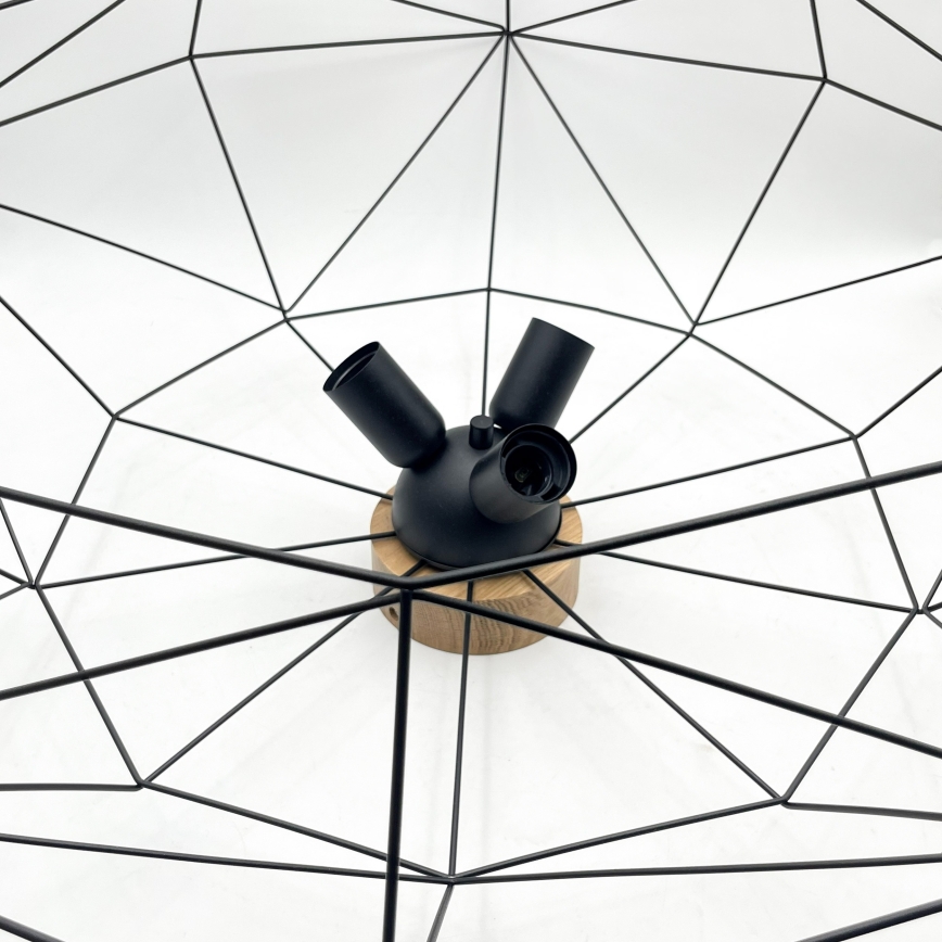 Brilagi - Loftlampe WOODY BASKET 3xE27/60W/230V Ø 80 cm eg