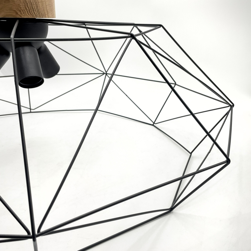 Brilagi - Loftlampe WOODY BASKET 3xE27/60W/230V Ø 80 cm eg