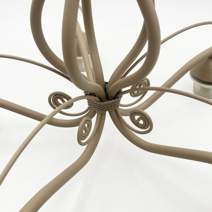 Brilagi - Loftmonteret lysekrone ANTICO MODERN 5xE27/60W/230V beige