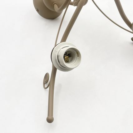 Brilagi - Loftmonteret lysekrone ANTICO MODERN 5xE27/60W/230V beige