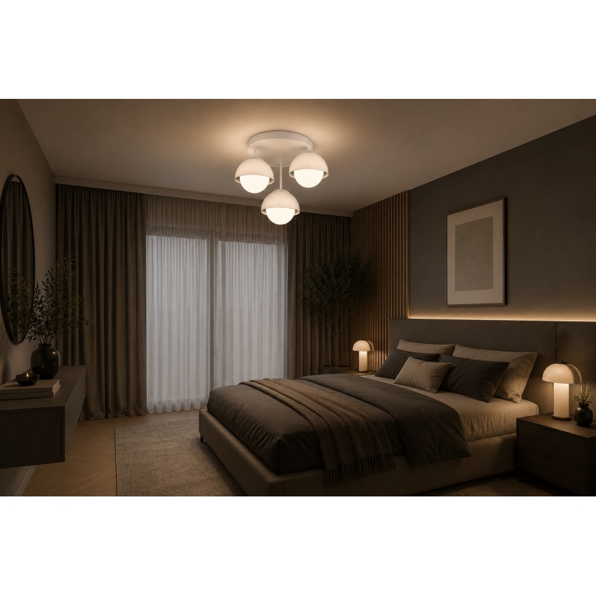 BRILAGI - Loftmonteret lysekrone COSMO 3xE27/60W/230V hvid/guld