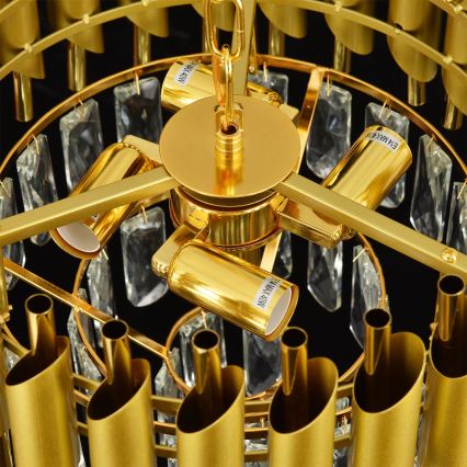 Brilagi - Loftmonteret lysekrone ECLIPSE 5xE14/10W/230V Ø 38 cm, guld