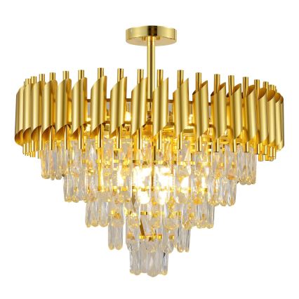 BRILAGI - Loftmonteret lysekrone ECLIPSE 9xE14/10W/230V Ø 58 cm guld